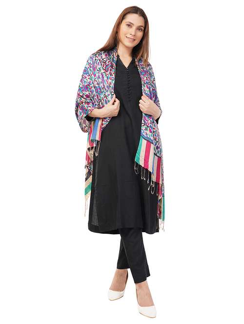 rhe-ana women printed stole - 22070602 -  Standard Image - 0