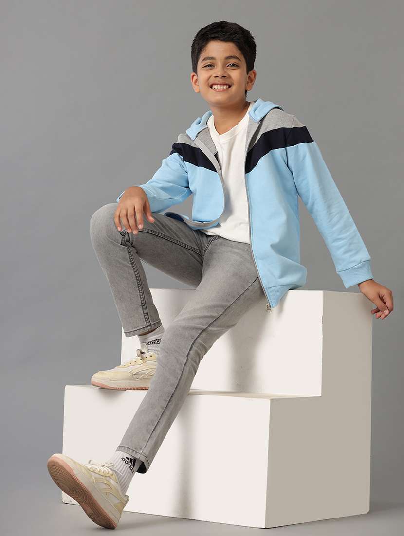 boys color blocked long sleeve hooded quilted jacket  - 22070633 -  Standard Image - 3