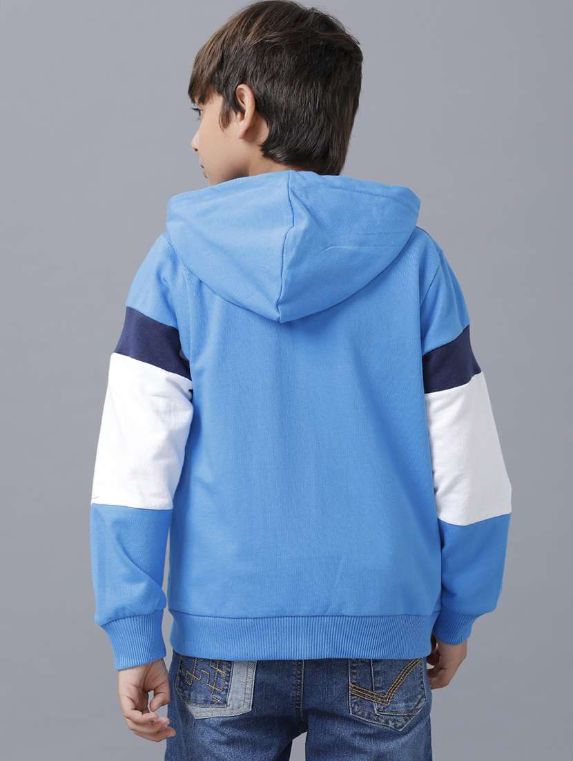 boys color blocked long sleeve hooded jacket - 22070635 -  Standard Image - 3