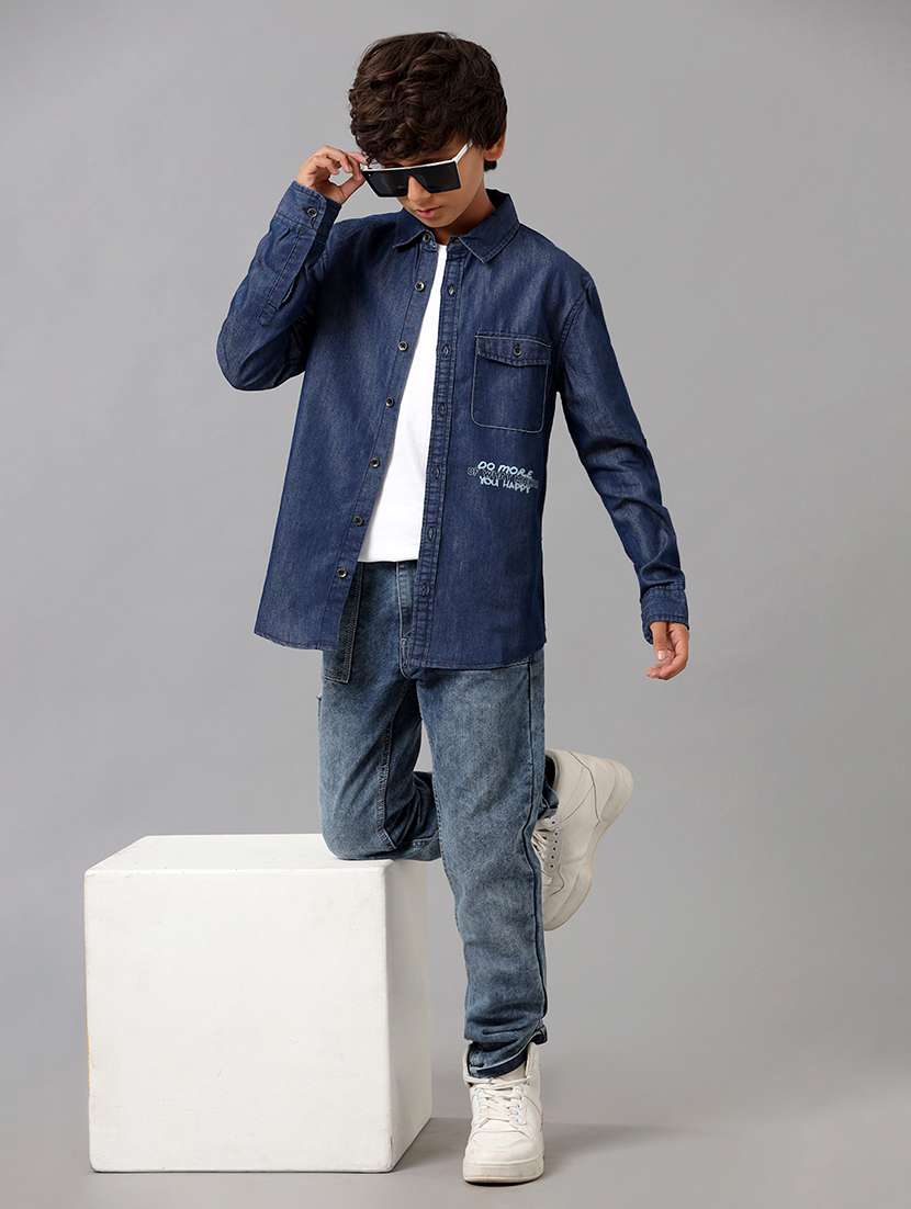 boys solid mid rise slim fit jean - 22070643 -  Standard Image - 3