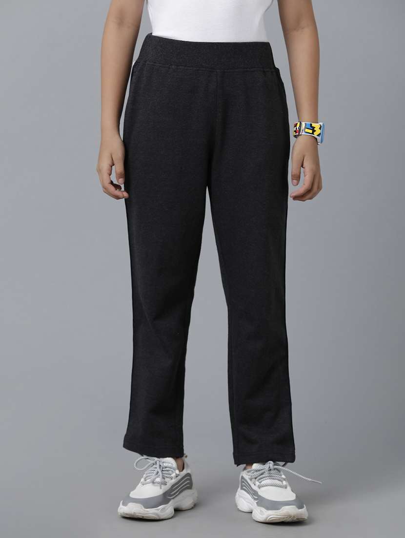 boys solid mid rise track wear