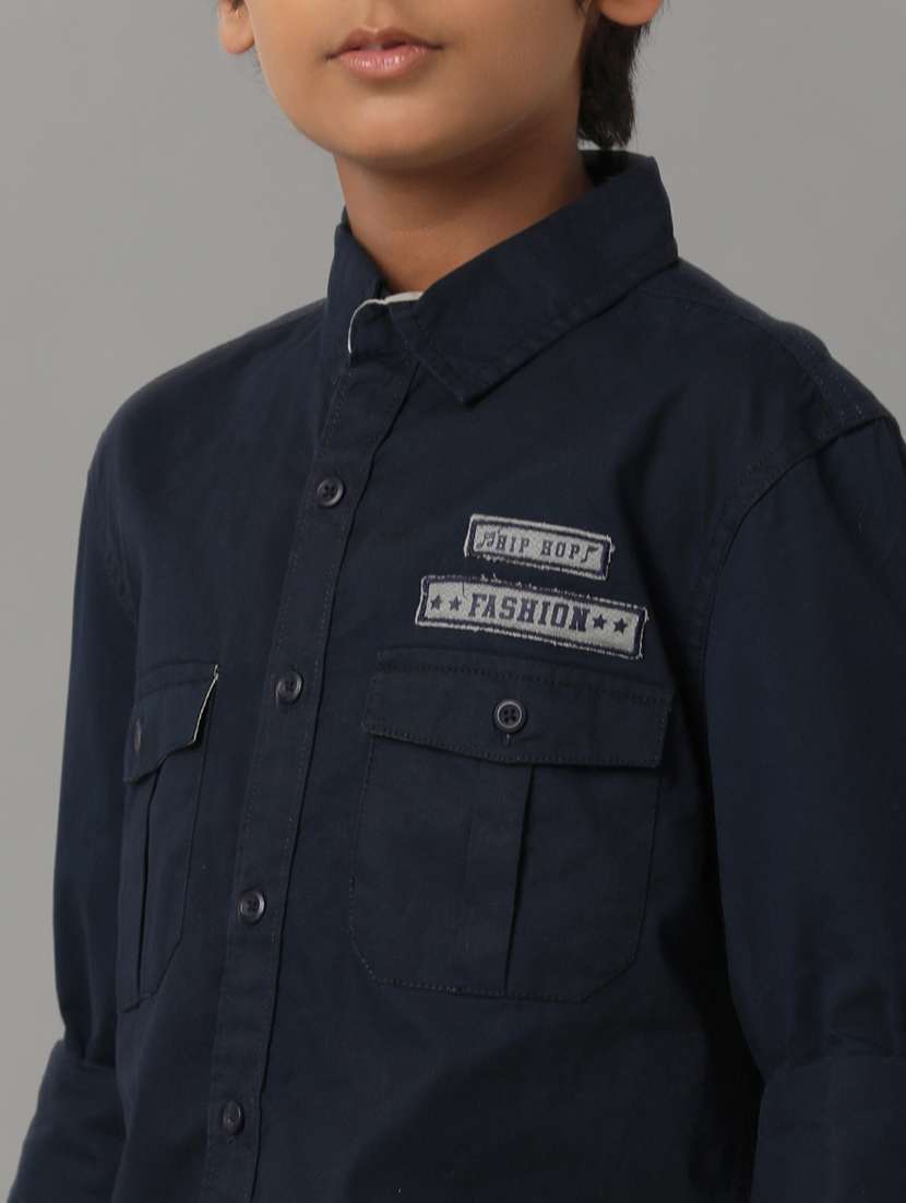 boy collared long sleeve regular fit shirt - 22070738 -  Standard Image - 5