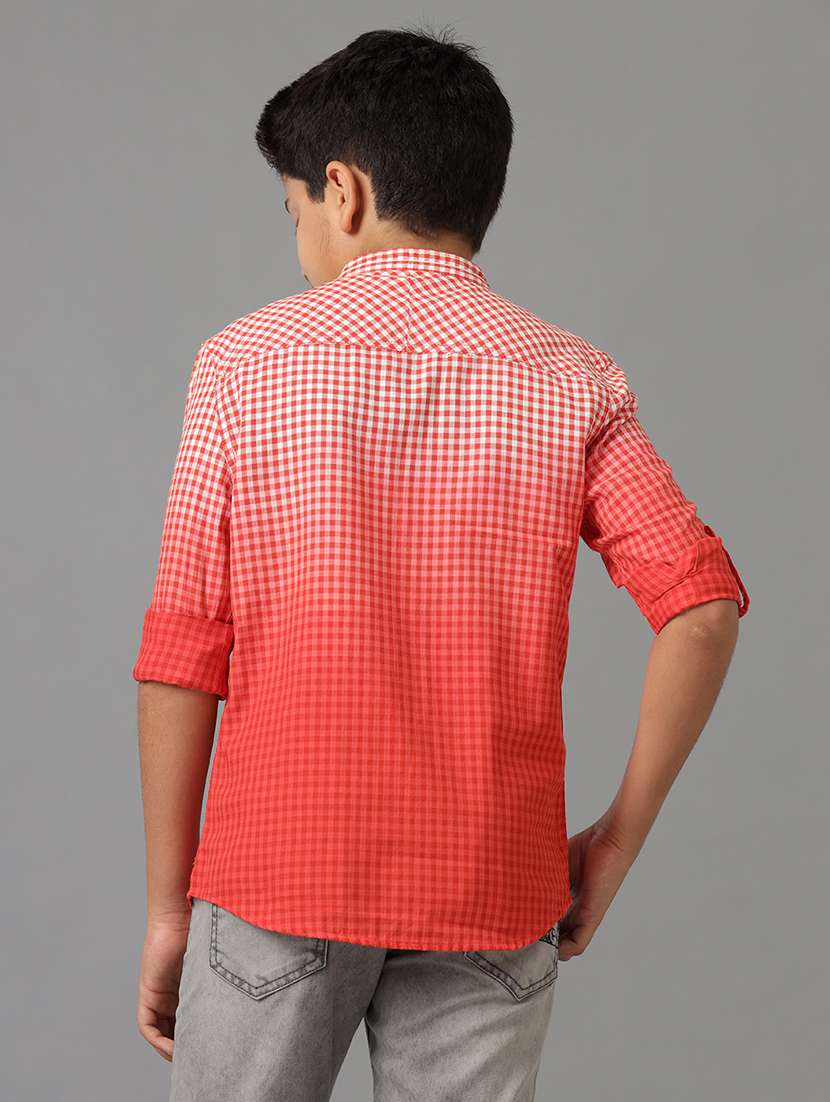 boy mandarin collared long sleeve regular fit shirt - 22070741 -  Standard Image - 3