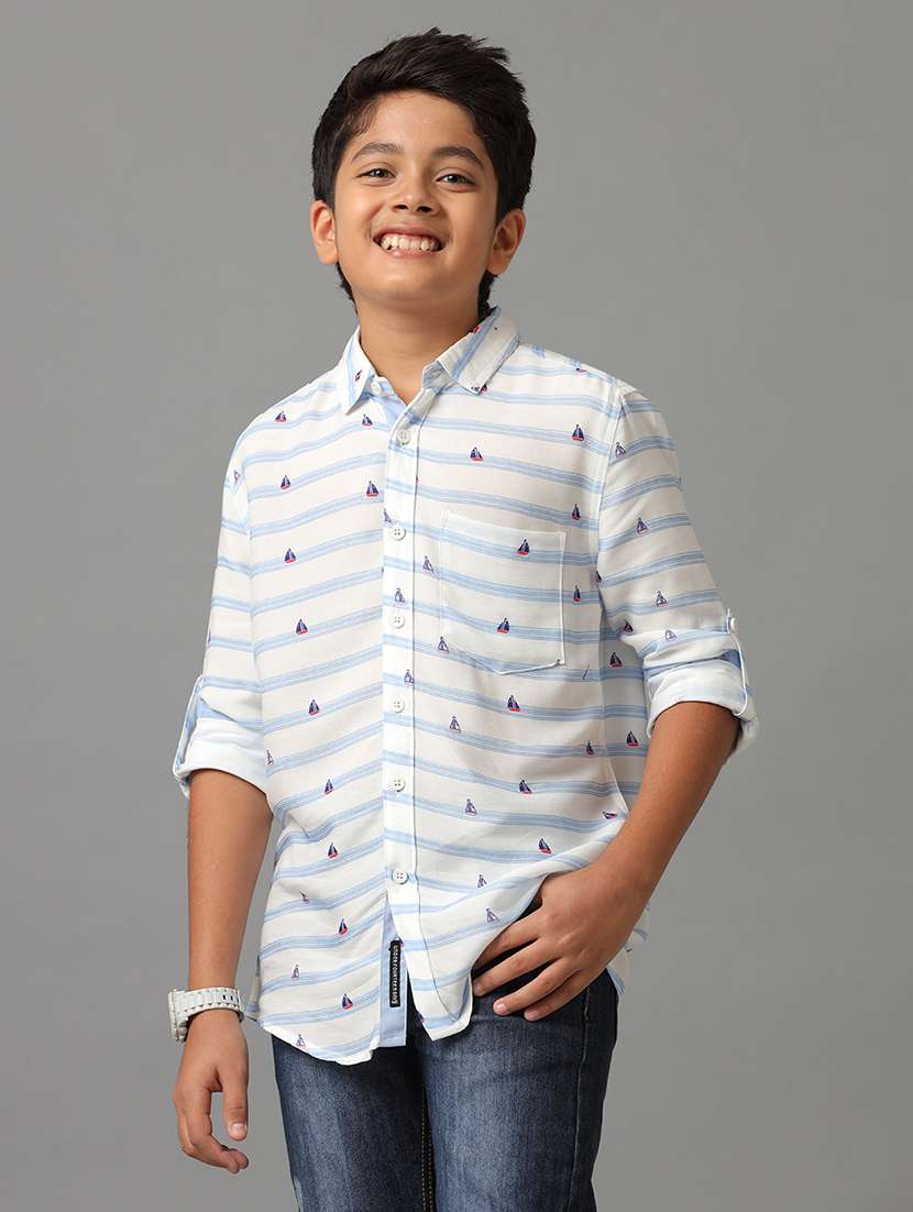 boy collared long sleeve regular fit shirt