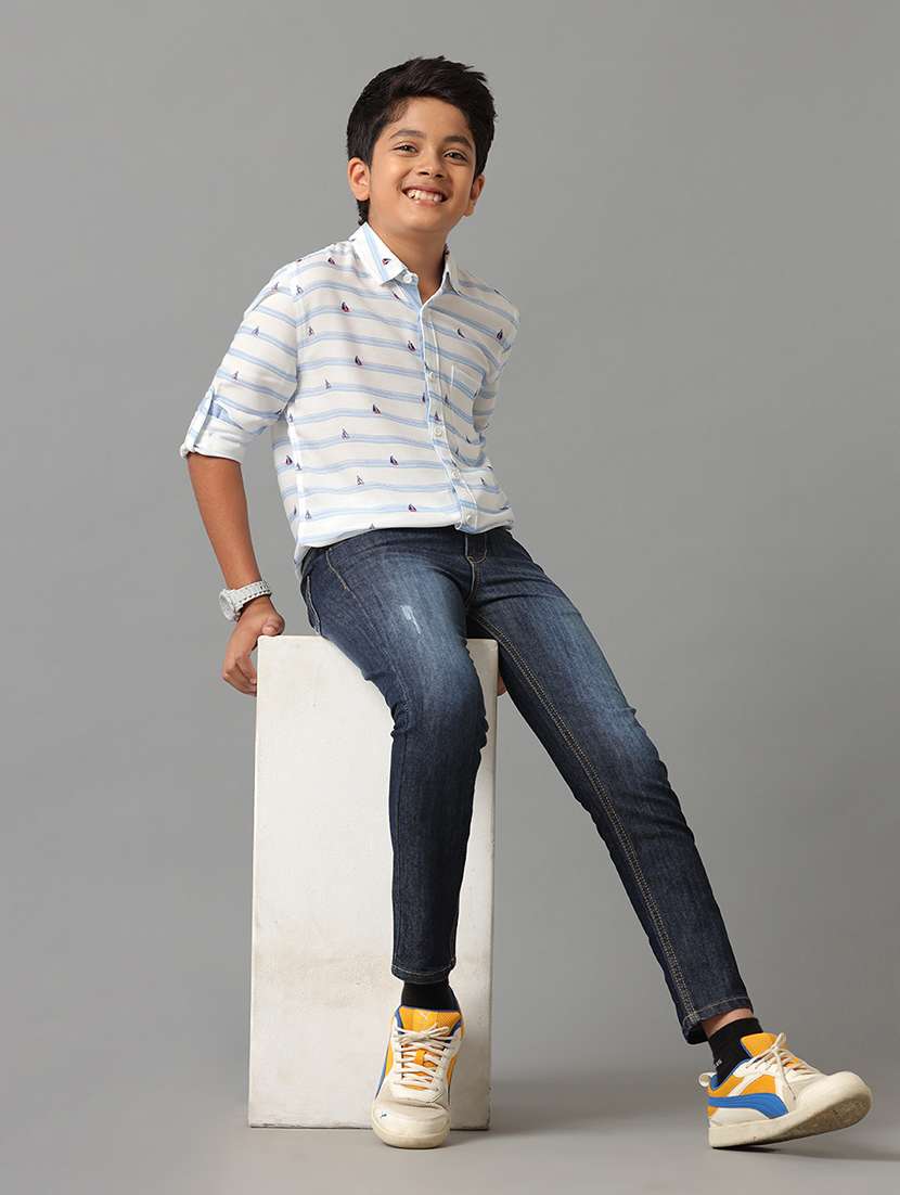 boy collared long sleeve regular fit shirt - 22070745 -  Standard Image - 3