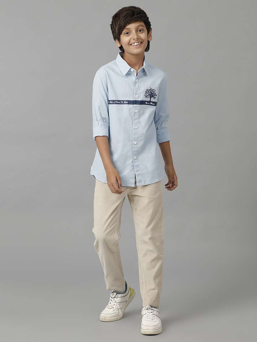 boy collared long sleeve regular fit shirt - 22070746 -  Standard Image - 3