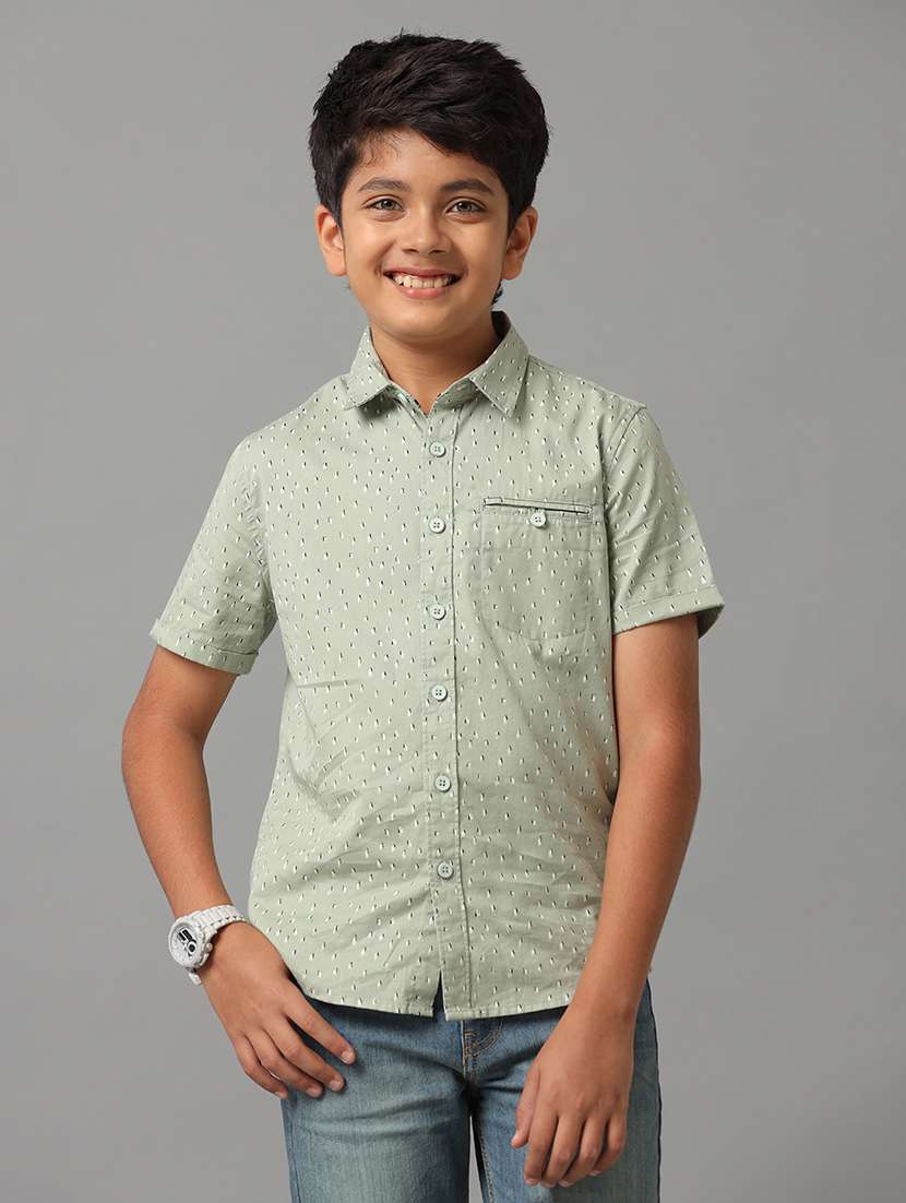 boy collared short sleeve regular fit shirt
