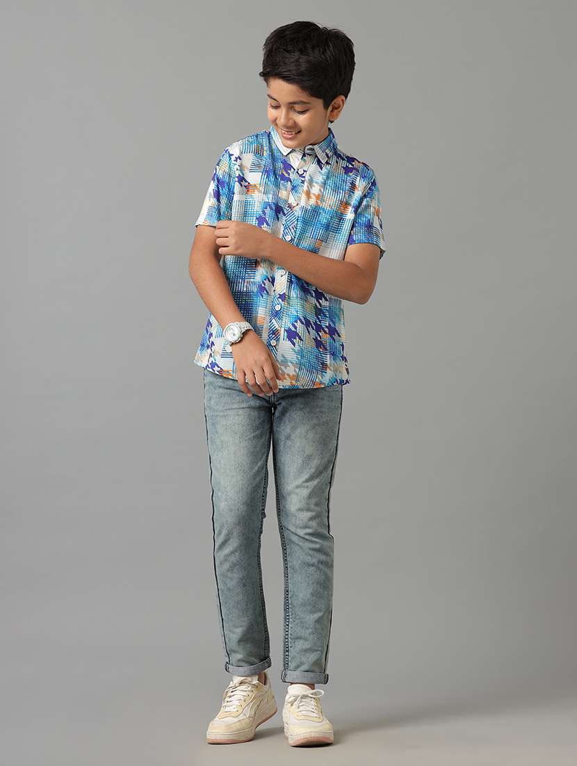 boy collared short sleeve regular fit shirt - 22070759 -  Standard Image - 3