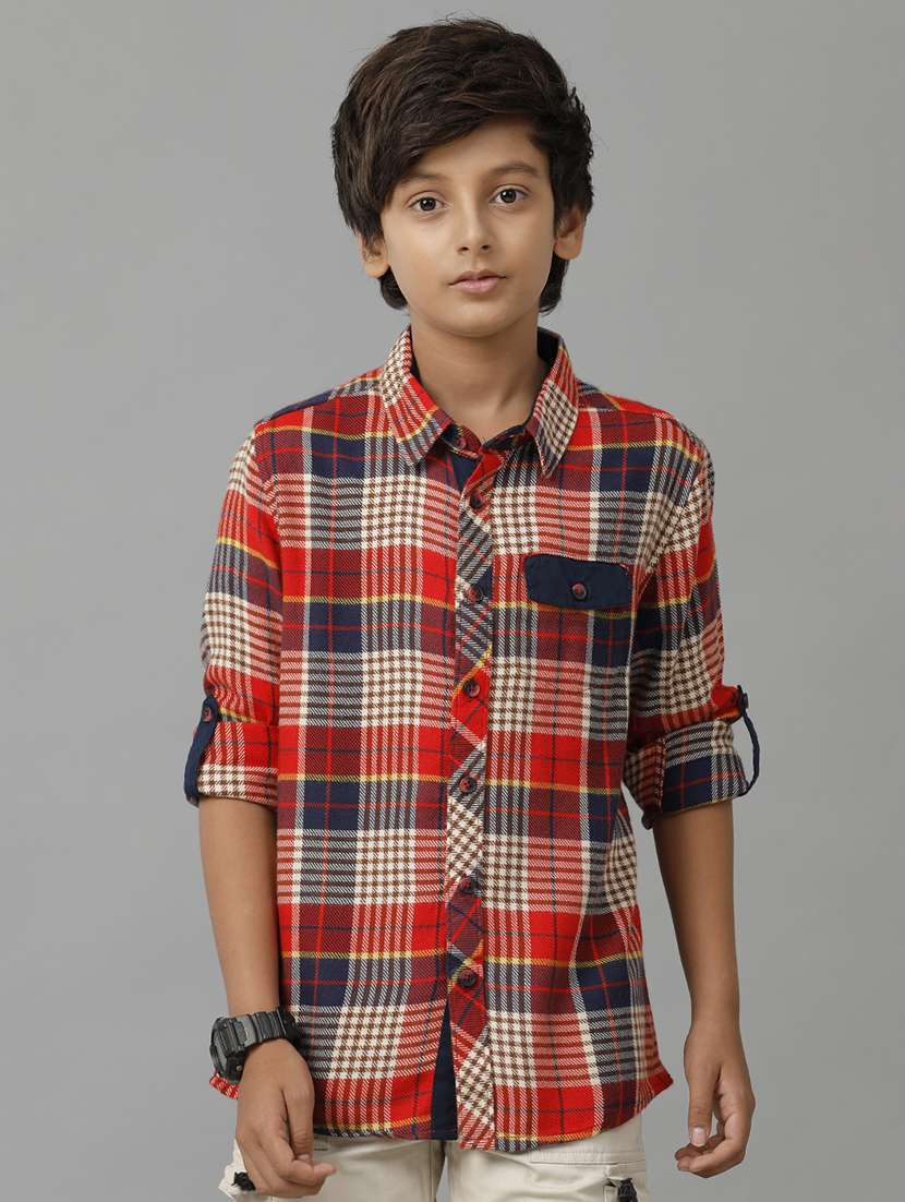 boy collared long sleeve regular fit shirt