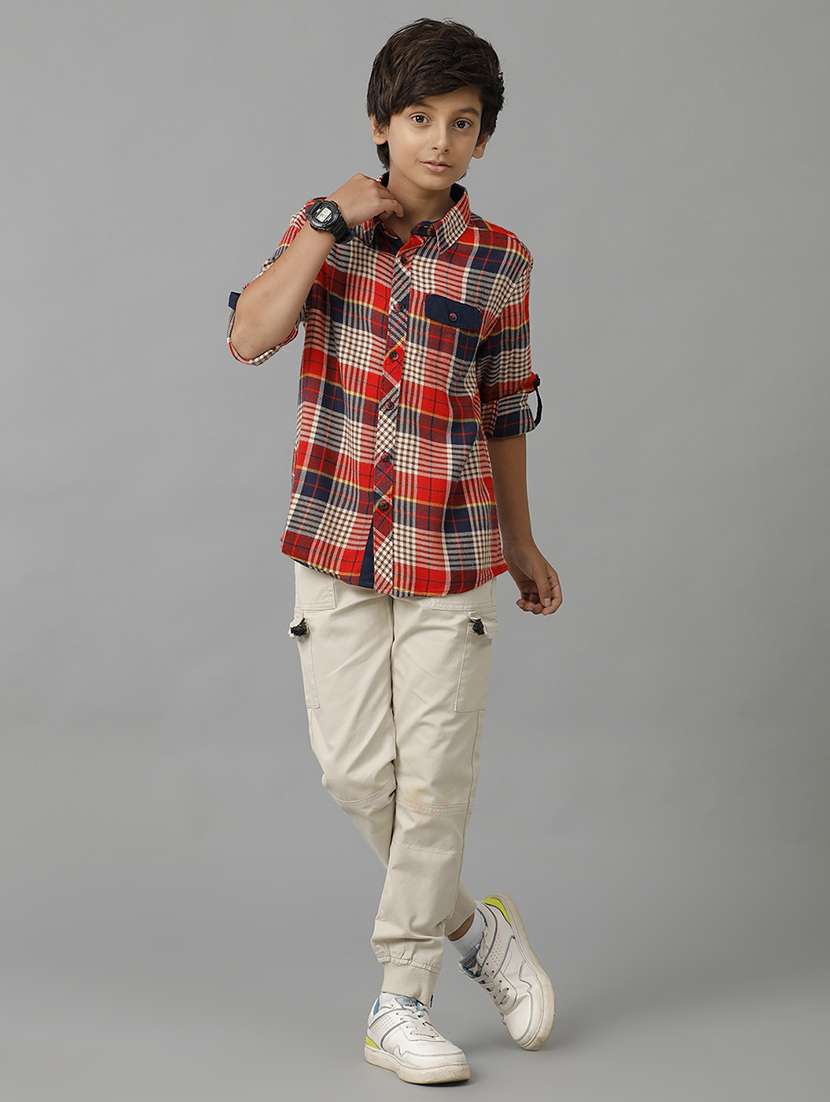 boy collared long sleeve regular fit shirt - 22070760 -  Standard Image - 3