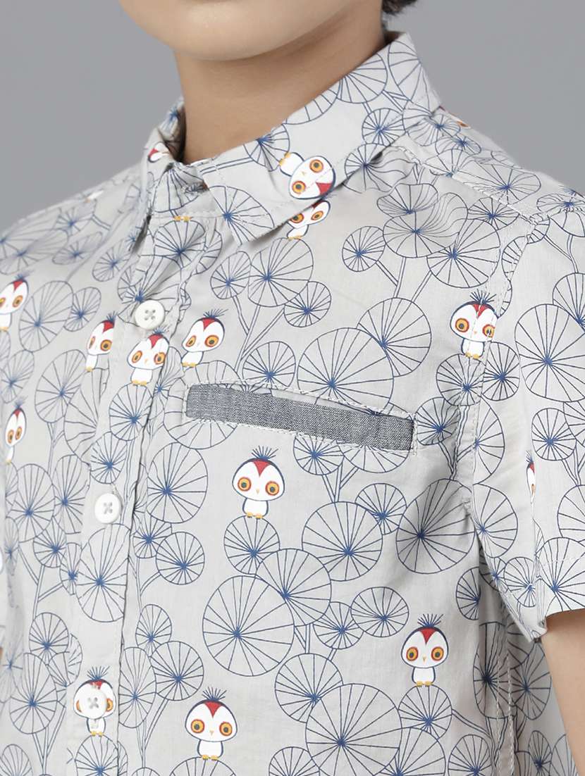 boy collared short sleeve regular fit shirt - 22070768 -  Standard Image - 5