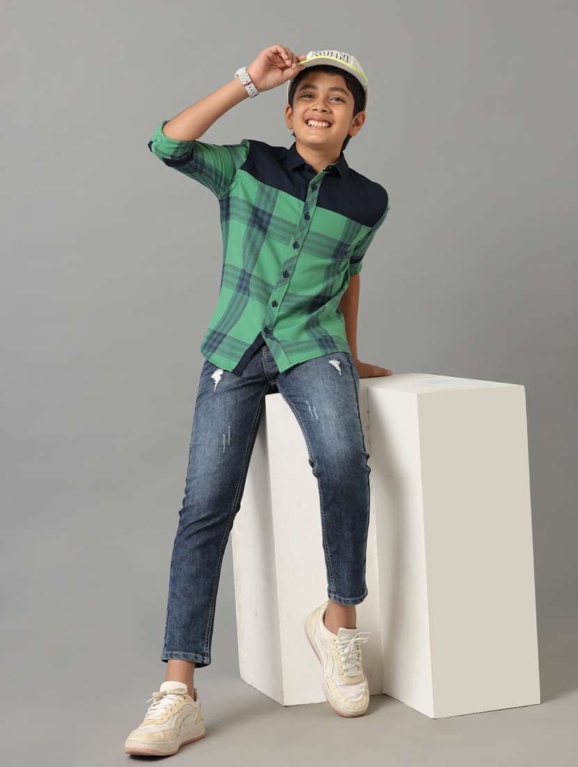 boy collared long sleeve regular fit shirt - 22070771 -  Standard Image - 3