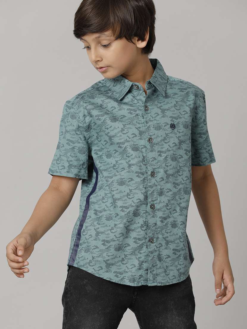 boy collared long sleeve regular fit shirt
