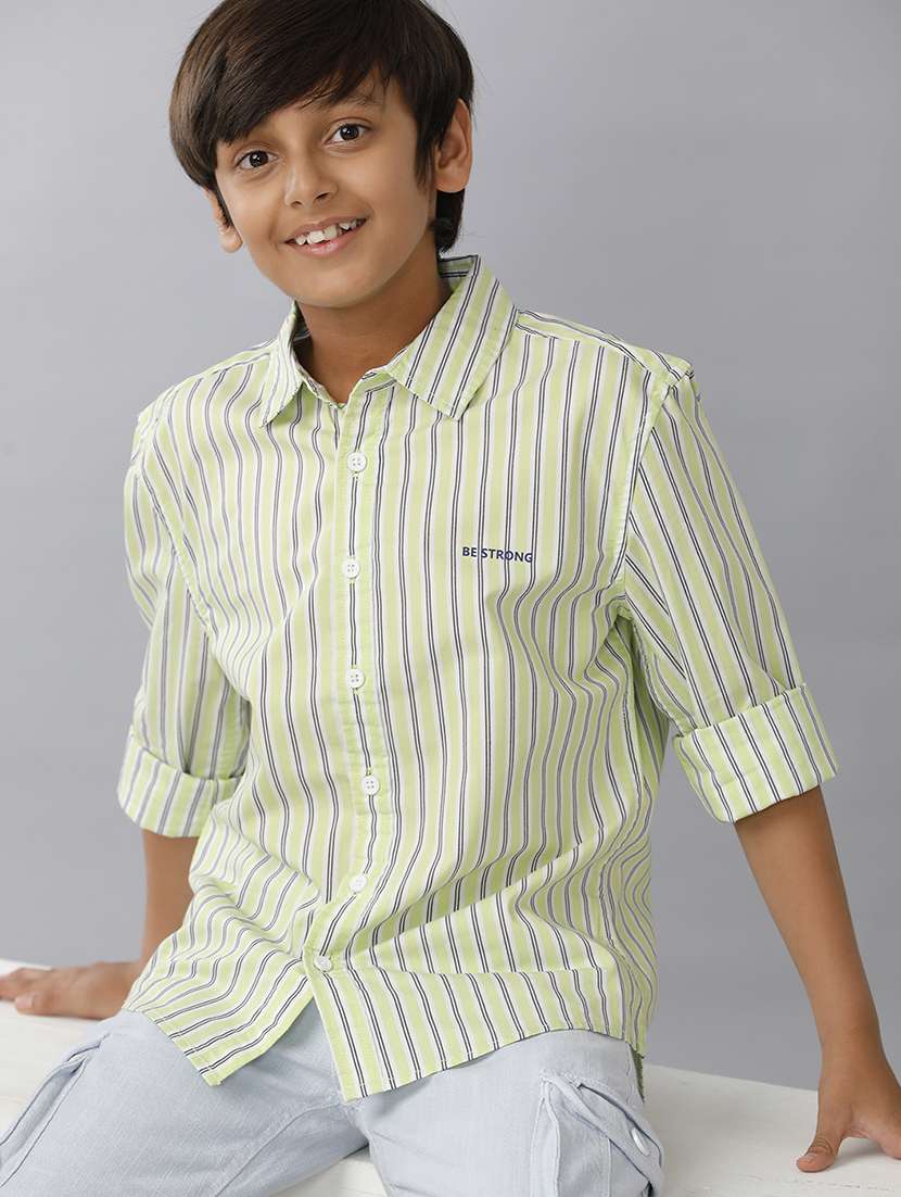 boy collared long sleeve regular fit shirt
