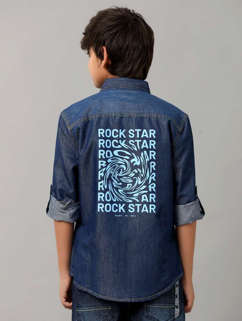 boys collared long sleeve regular fit shirt - 22070786 - Standard Image - 3