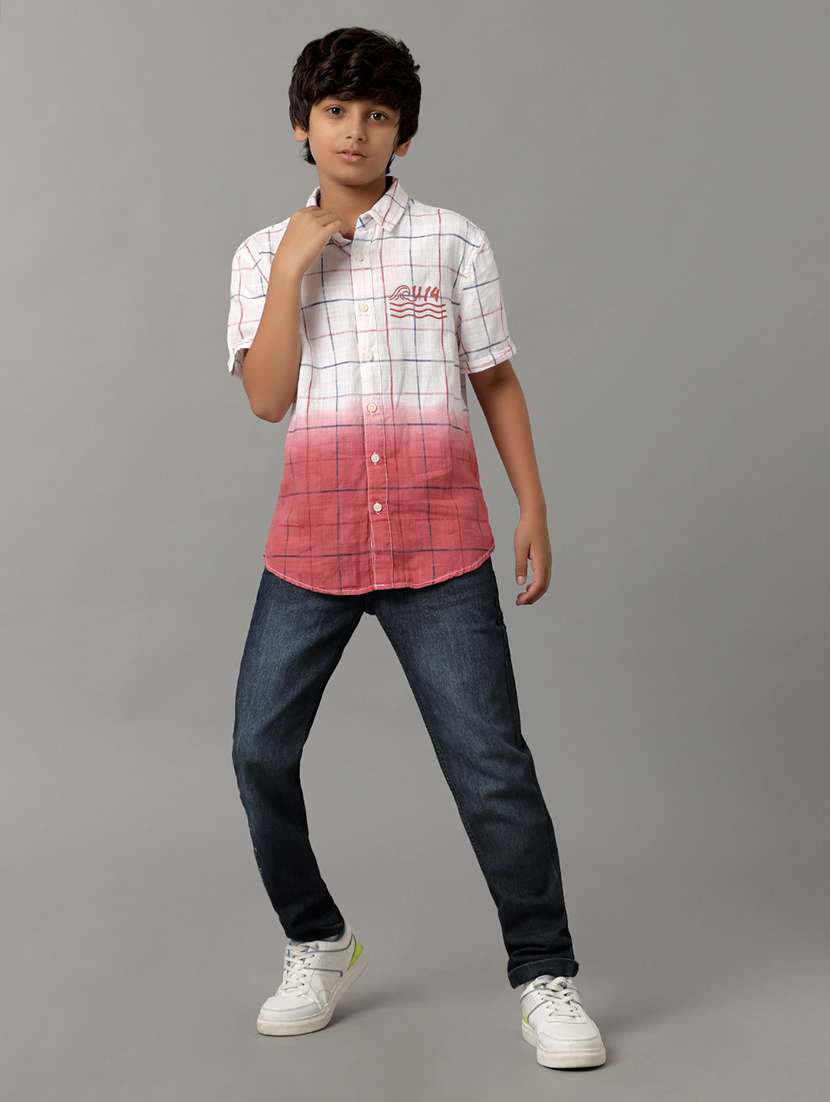 boys collared short sleeve regular fit shirt - 22070793 - Standard Image - 3