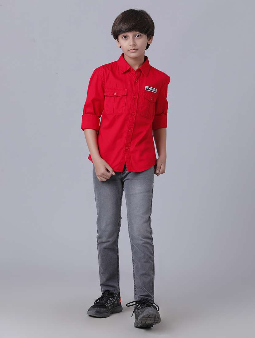 boys collared short sleeve regular fit shirt - 22070795 -  Standard Image - 3