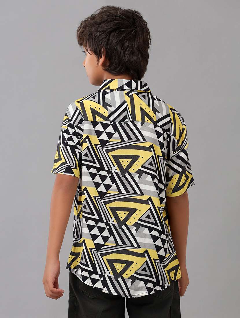 boys collared short sleeve regular fit shirt - 22070797 -  Standard Image - 3