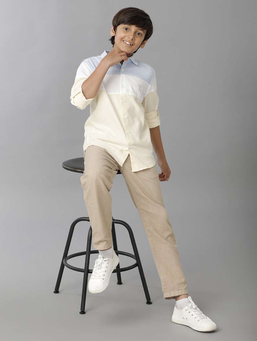 boys collared long sleeve regular fit shirt - 22070805 -  Standard Image - 3