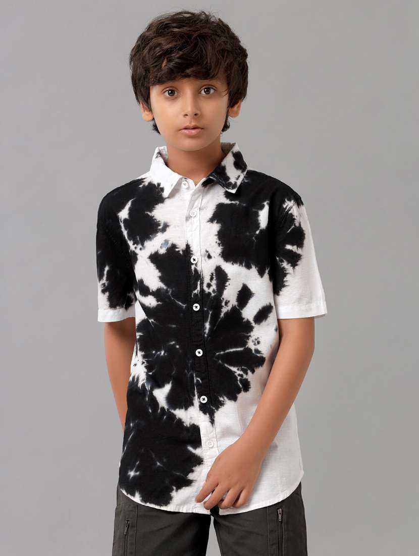 boys collared short sleeve regular fit shirt