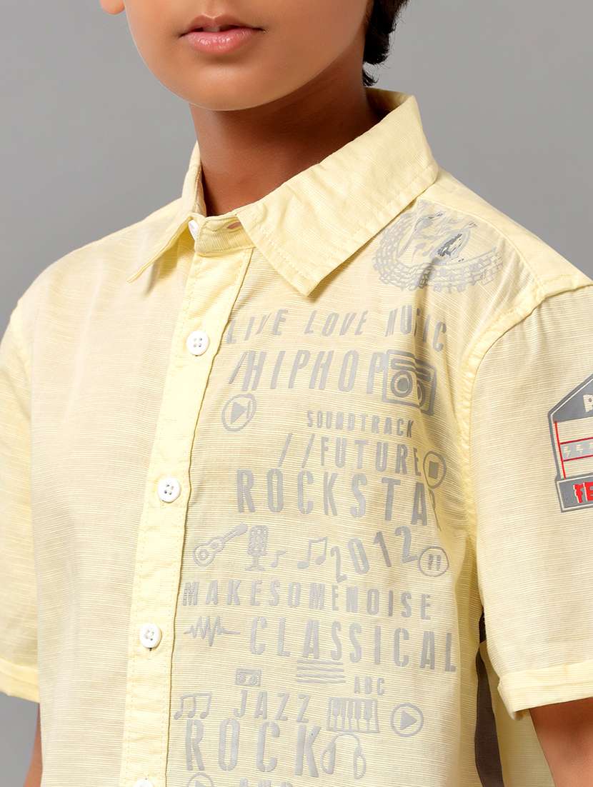 boys collared short sleeve regular fit shirt - 22070811 -  Standard Image - 3