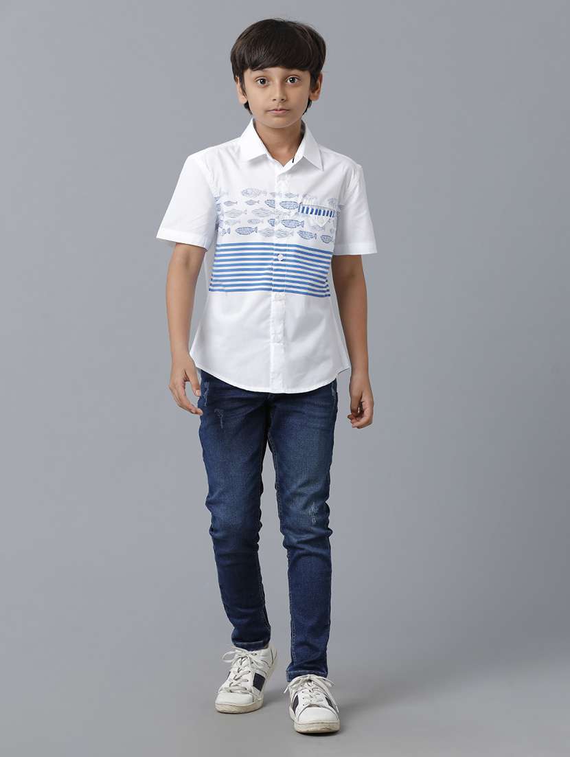 boys collared short sleeve regular fit shirt - 22070814 -  Standard Image - 3