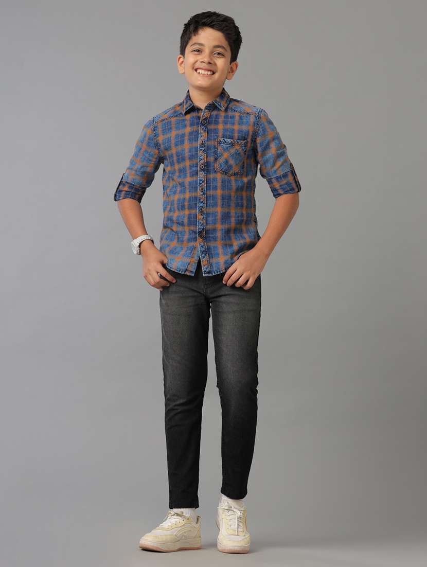 boys collared long sleeve regular fit shirt - 22070824 -  Standard Image - 3