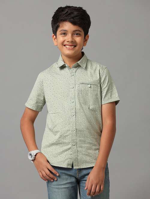 boys collared short sleeve regular fit shirt - 22070825 -  Standard Image - 0