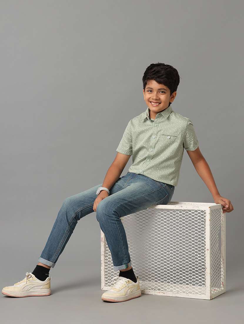 boys collared short sleeve regular fit shirt - 22070825 -  Standard Image - 3