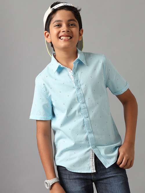 boys collared short sleeve regular fit shirt - 22070830 -  Standard Image - 0