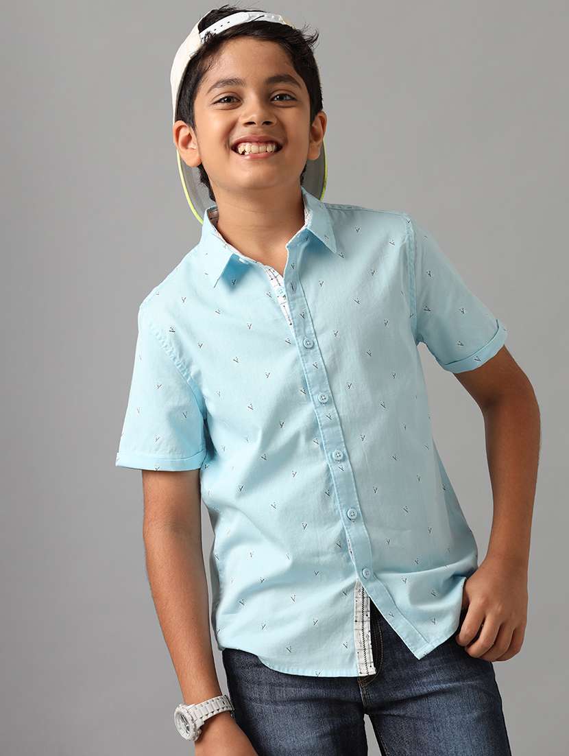 boys collared short sleeve regular fit shirt