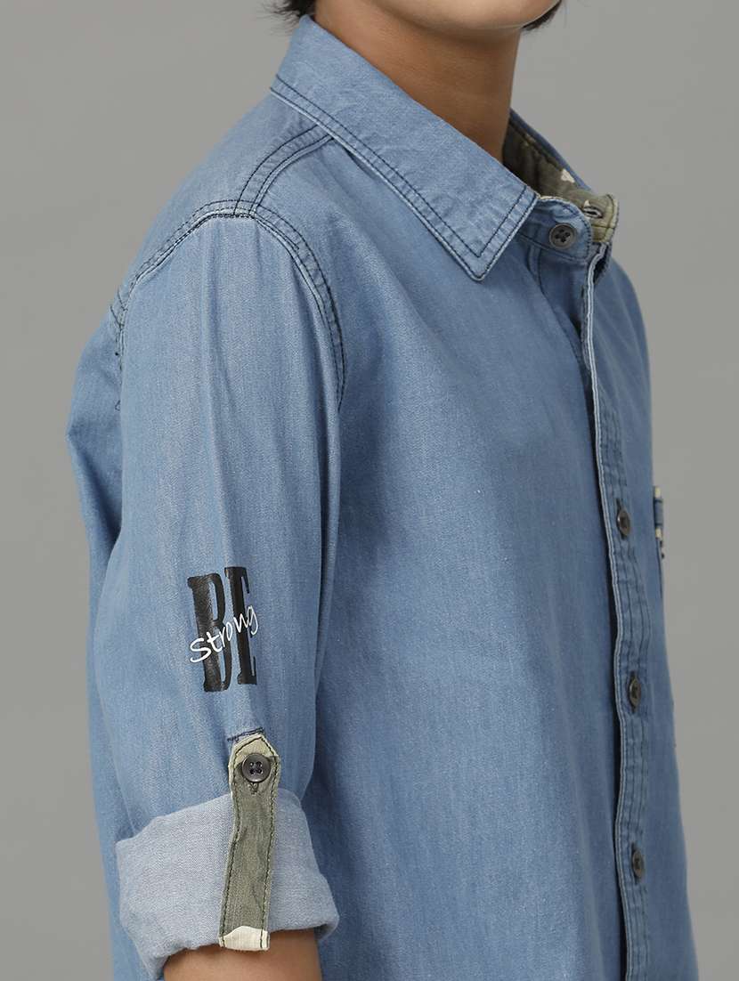 boys collared long sleeve regular fit shirt - 22070832 - Standard Image - 3