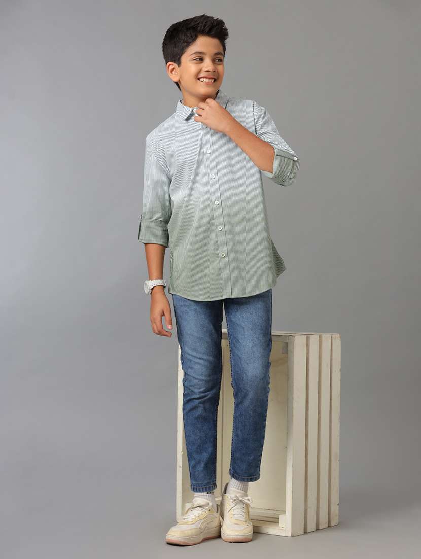 boys collared long sleeve regular fit shirt - 22070834 -  Standard Image - 3