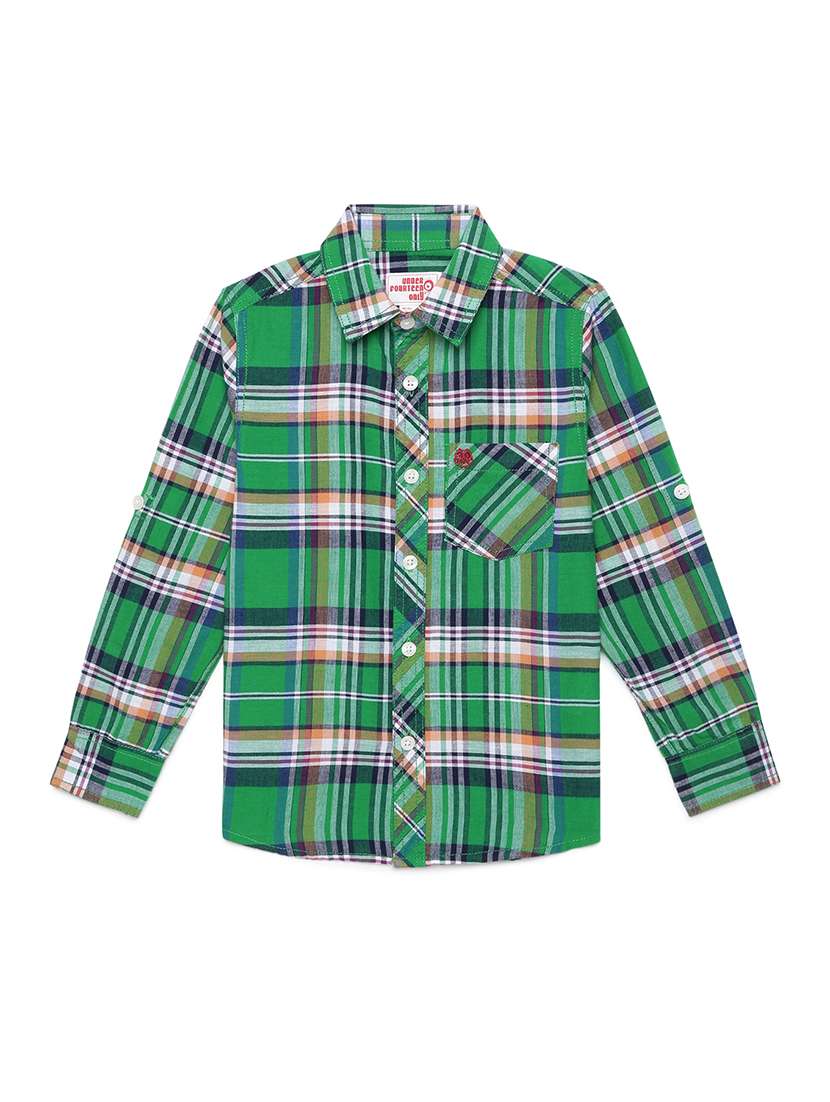 boys collared long sleeve regular fit shirt - 22070836 - Zoom Image - 0