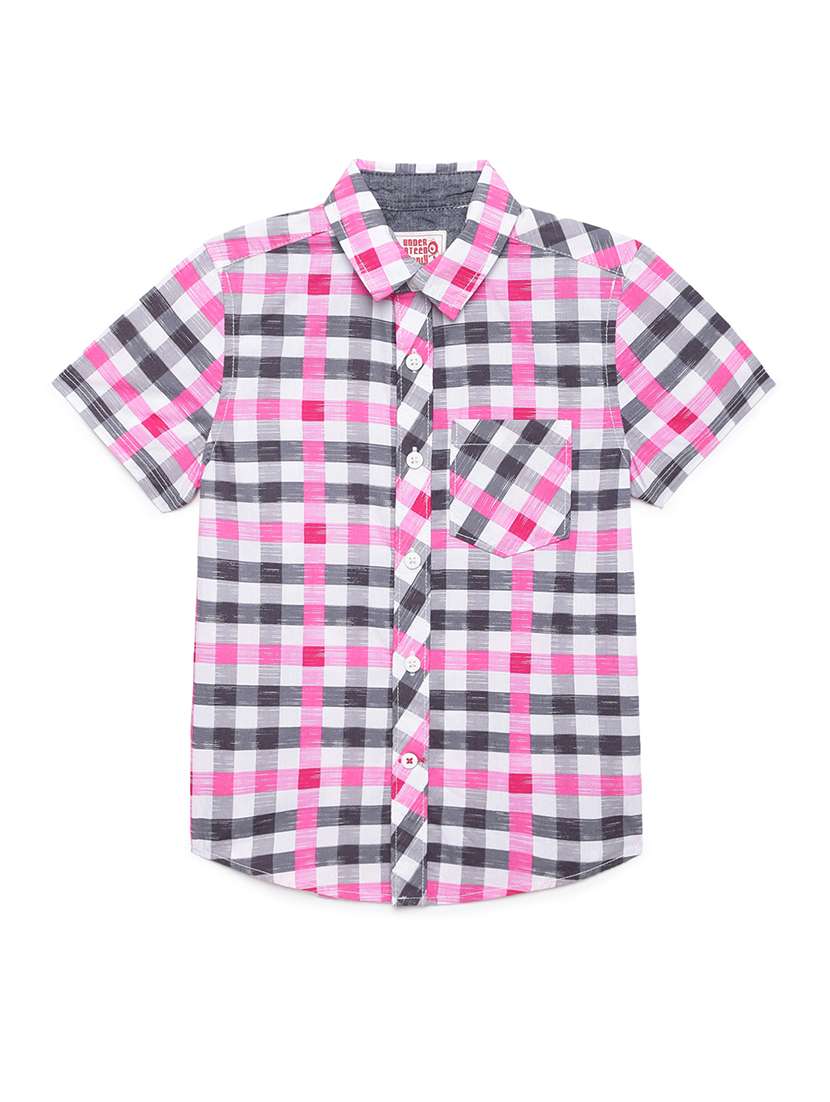 boys collared short sleeve regular fit shirt