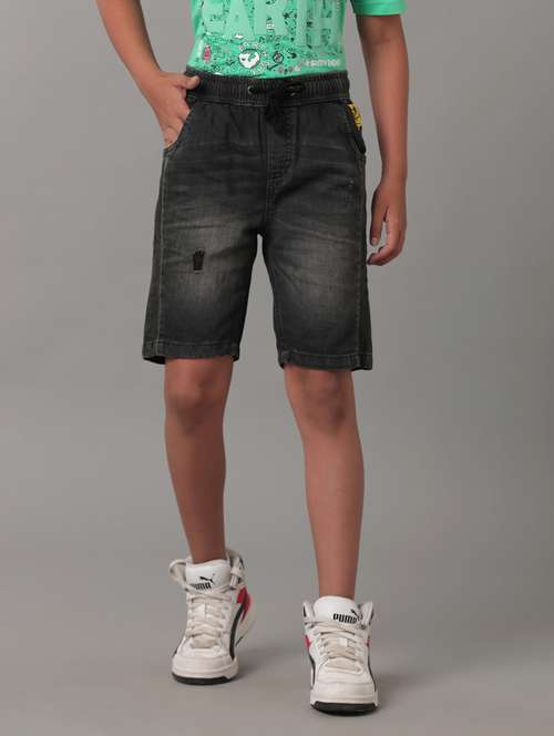 boys distressed mid rise regular fit denim shorts  - 22070868 -  Standard Image - 0