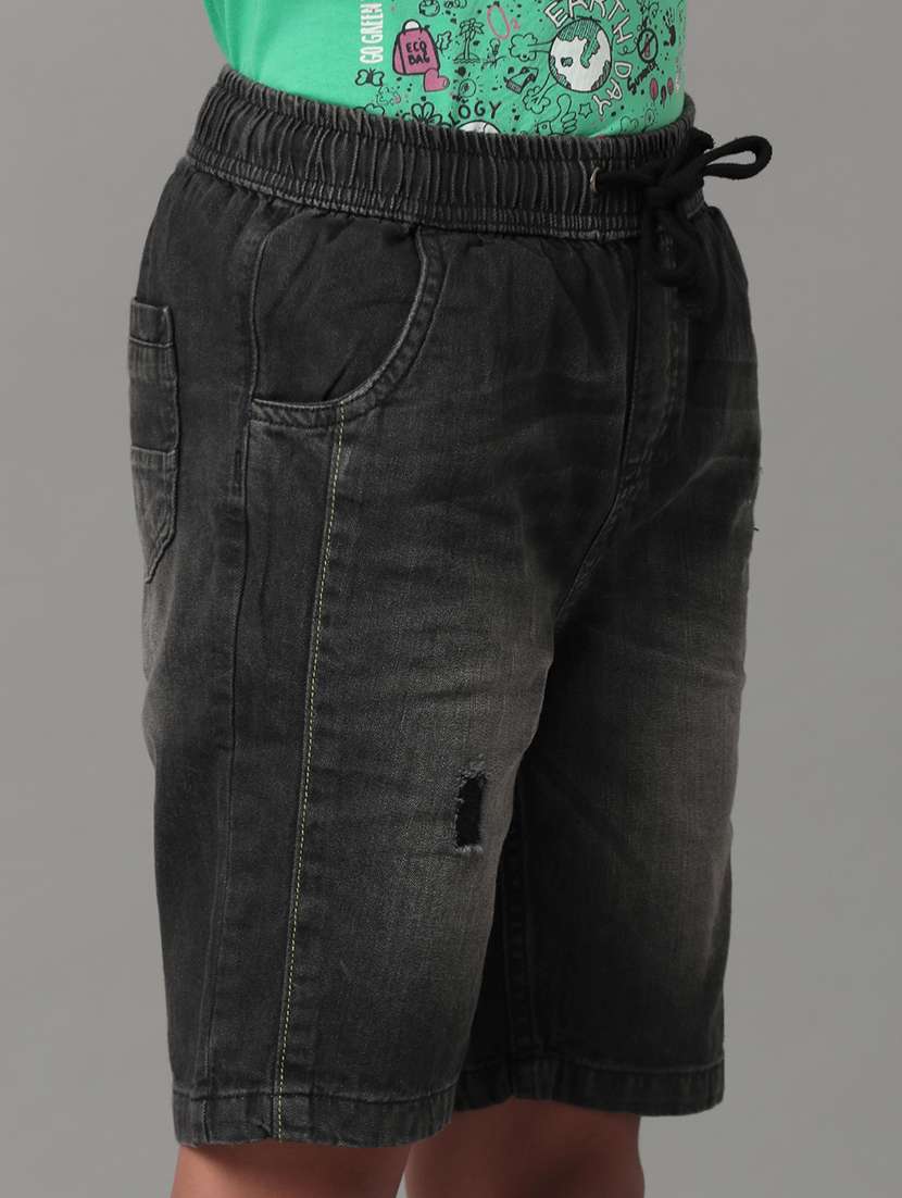 boys distressed mid rise regular fit denim shorts  - 22070868 -  Standard Image - 3