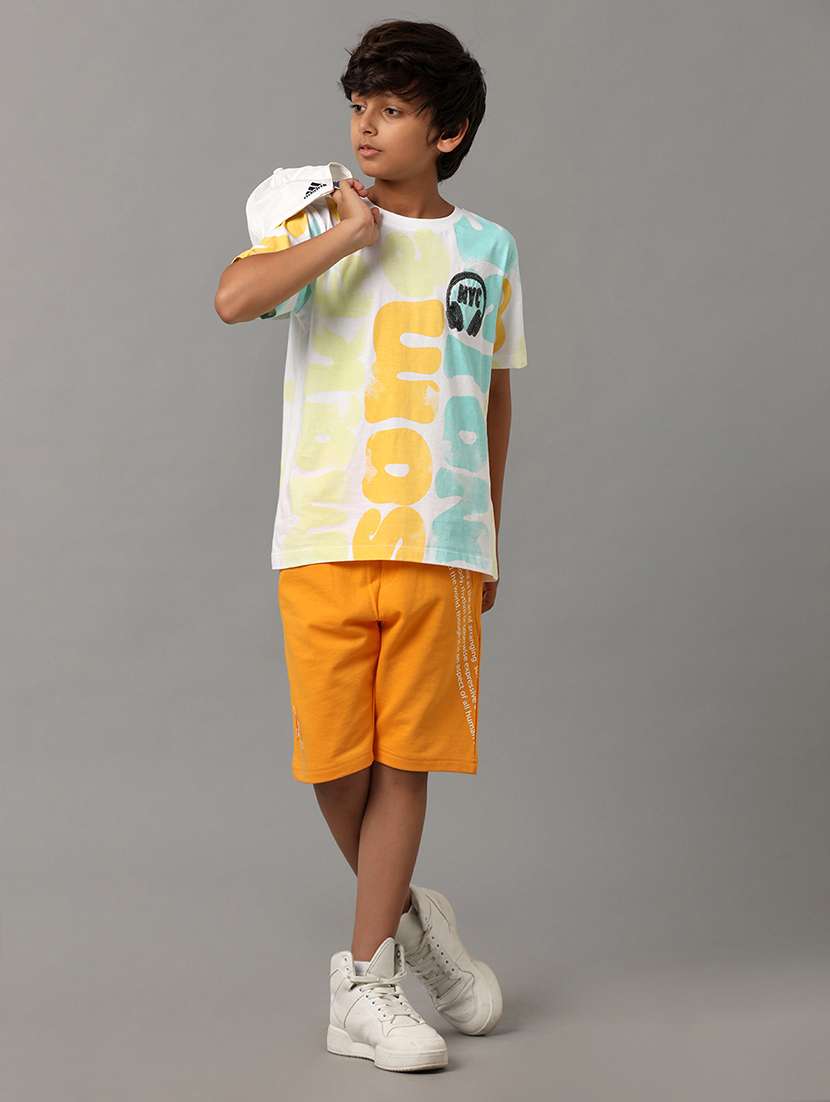 boys printed mid rise regular fit shorts  - 22070869 -  Standard Image - 3
