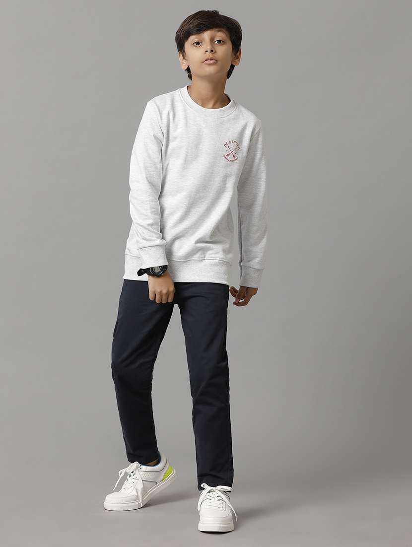boys solid round neck long sleeve sweatshirt - 22070884 - Standard Image - 5