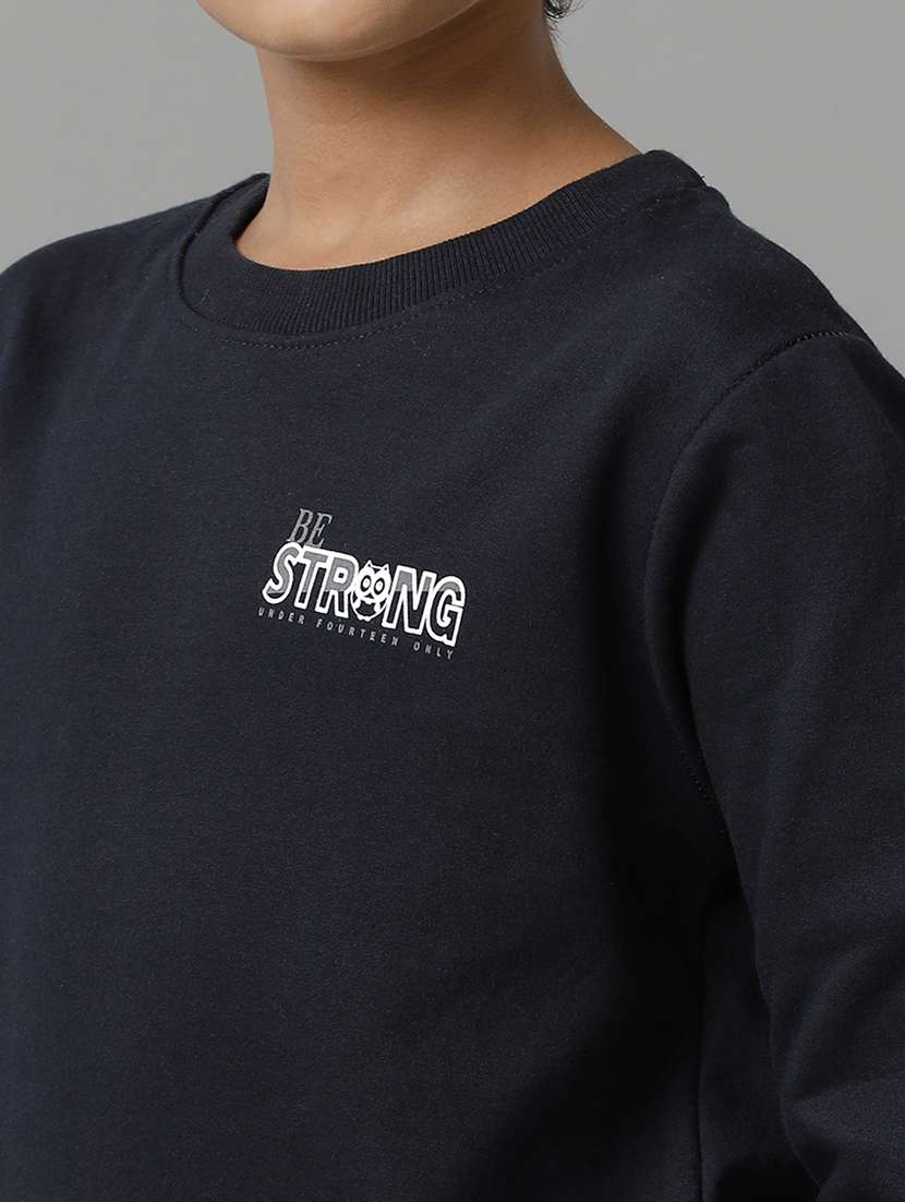 boys solid round neck long sleeve sweatshirt - 22070888 -  Standard Image - 5