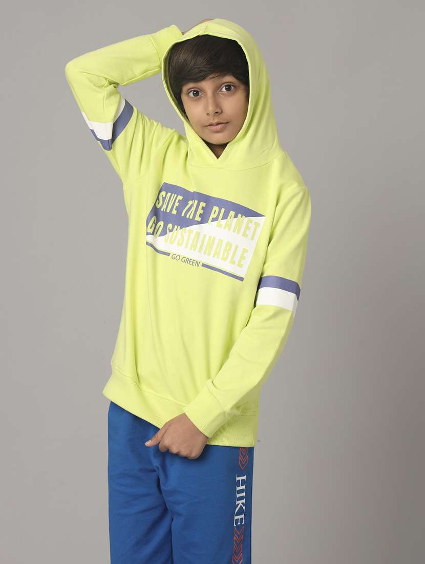 boys printed hooded long sleeve sweatshirt - 22070890 -  Zoom Image - 0