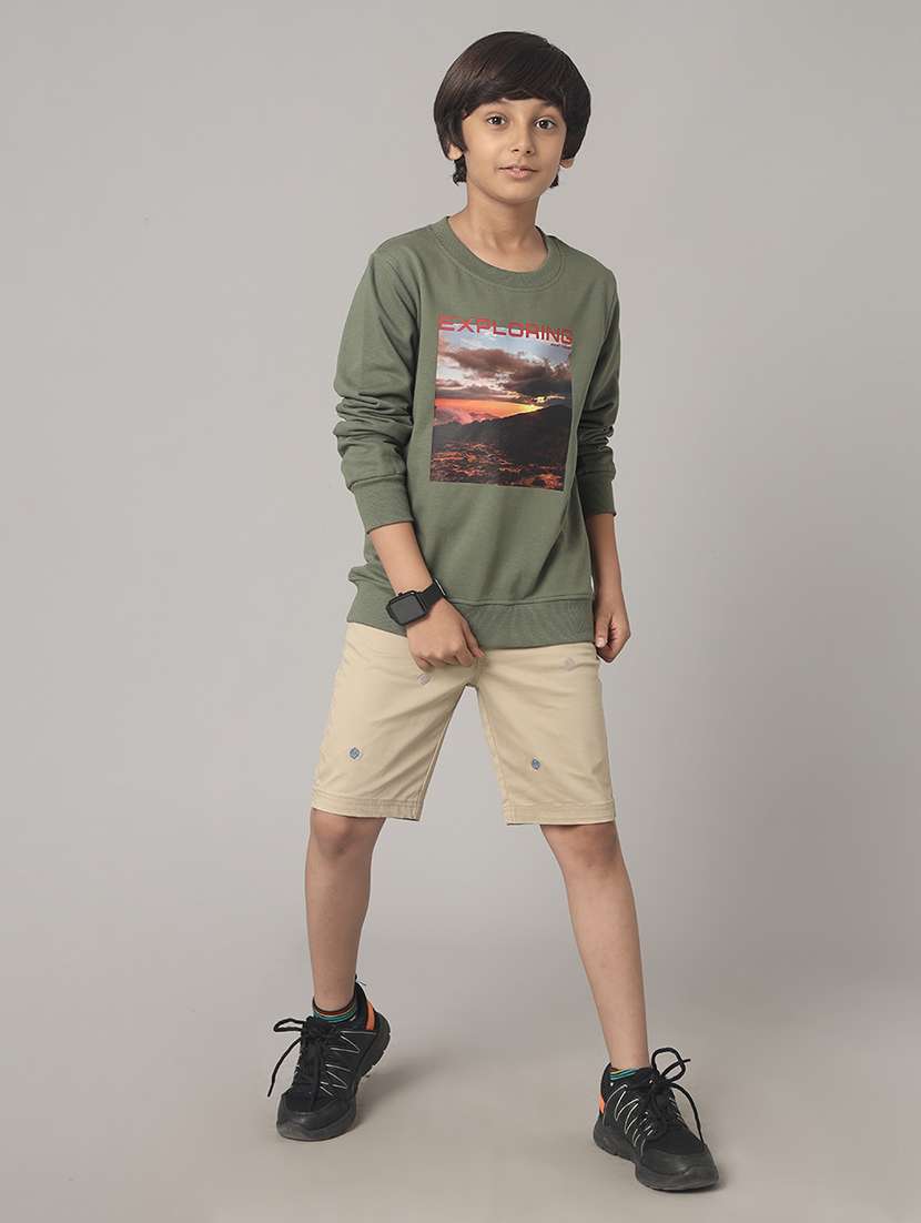 boys printed round neck long sleeve sweatshirt - 22070891 - Standard Image - 3