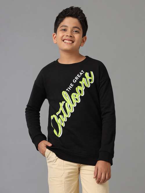 boys printed round neck long sleeve sweatshirt - 22070893 - Standard Image - 0