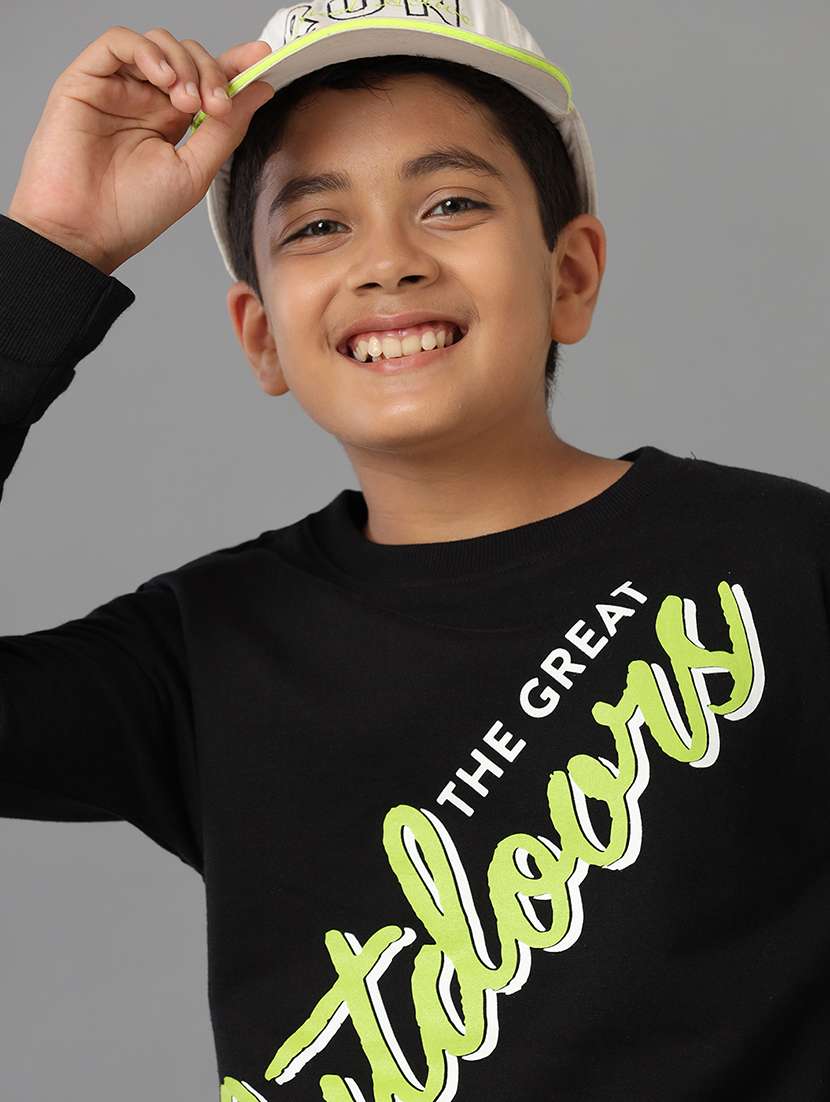 boys printed round neck long sleeve sweatshirt - 22070893 - Standard Image - 3