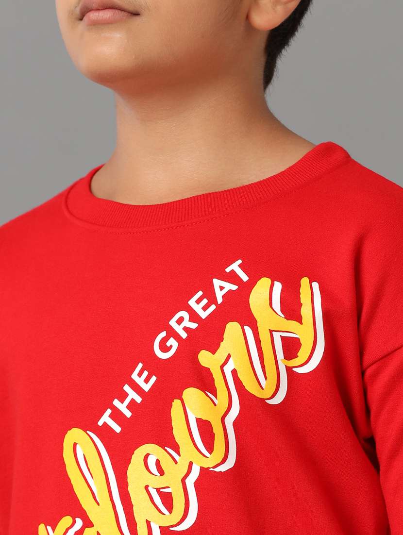 boys printed round neck long sleeve sweatshirt - 22070894 - Standard Image - 5