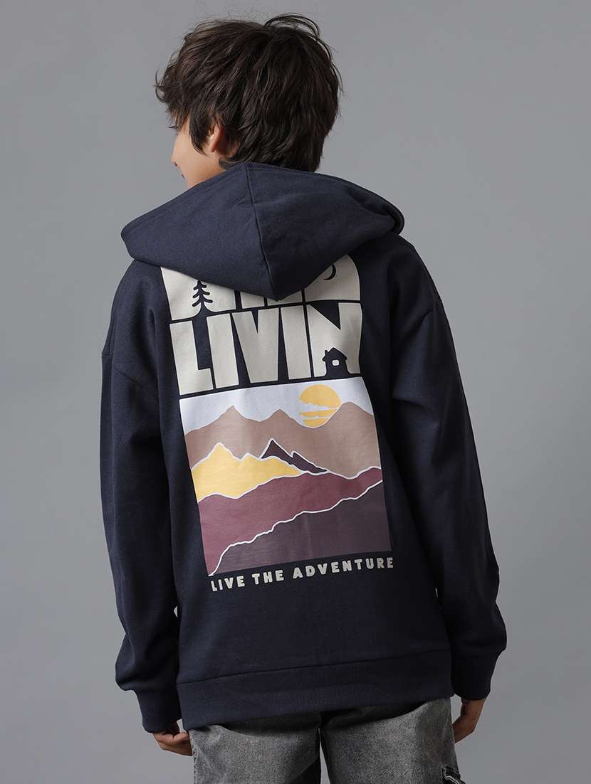 boys printed hooded long sleeve sweatshirt - 22070895 -  Standard Image - 3