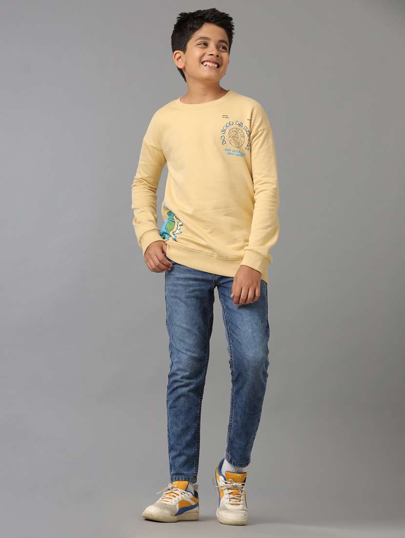 boys solid round neck long sleeve sweatshirt - 22070897 - Standard Image - 3