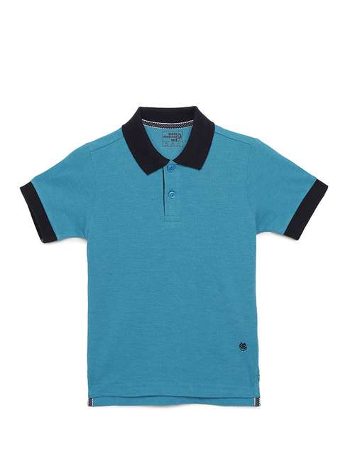 boys solid short sleeve regular fit polo t-shirt - 22070917 - Standard Image - 0