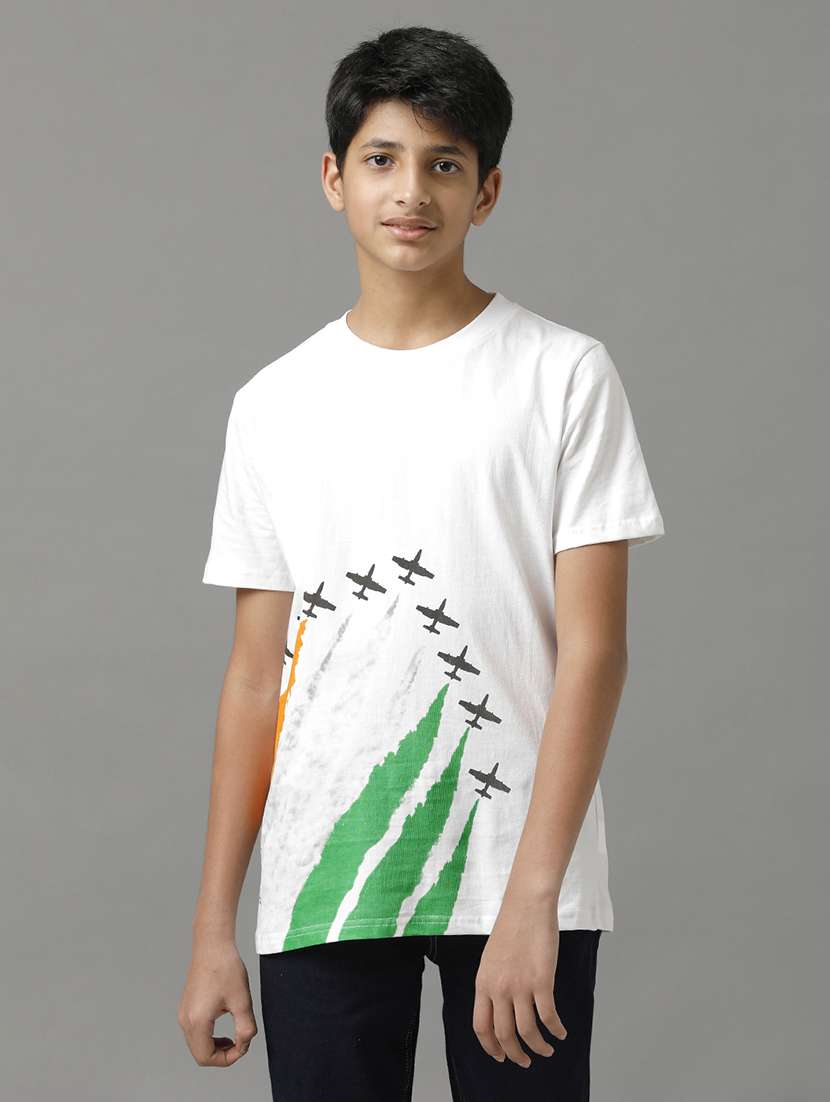 boys printed short sleeve regular fit t-shirt