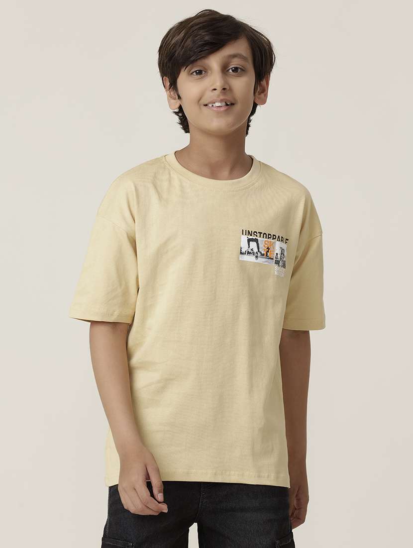 boys printed short sleeve regular fit t-shirt